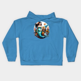 Expecting Mother Mermaid Kids Hoodie